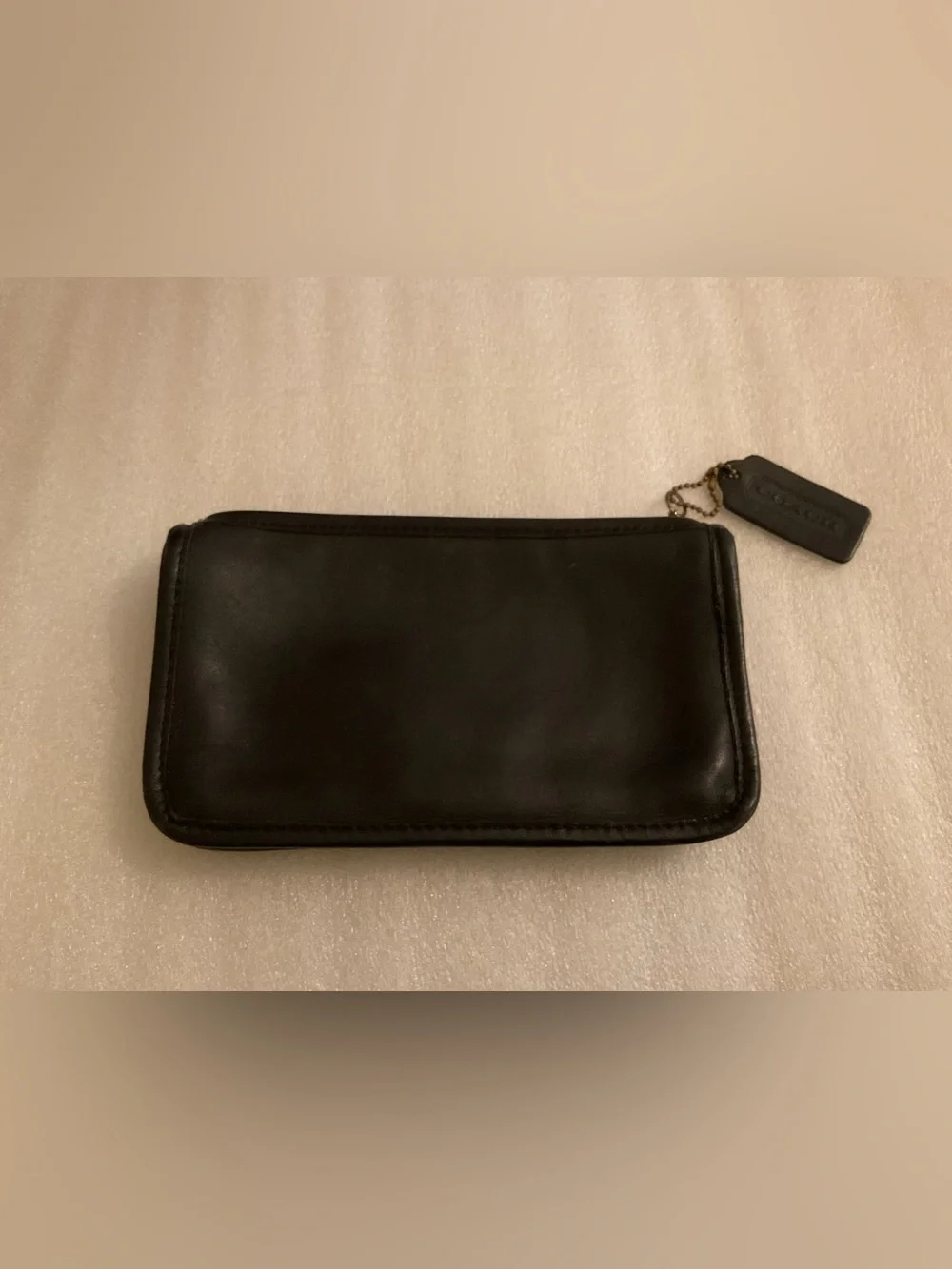 COACH VNTG CR COSMETIC POUCH LATE 70s EARLY 80s TICKING STRIPE ORIGINAL HANGTAG - Picture 3 of 11